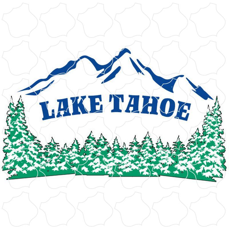 Salt Lake City, Utah Lake Tahoe Snowy Mountains & Pine Trees