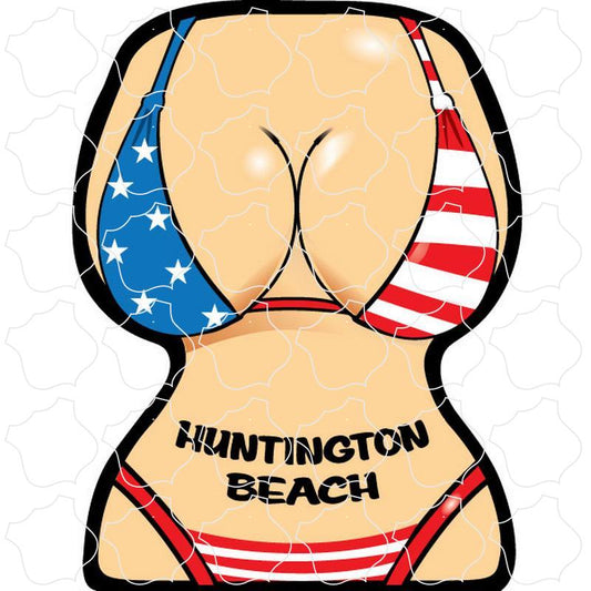 Huntington Beach Flag Bikini Front Torso