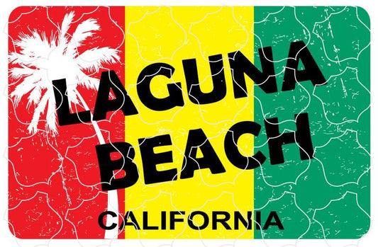 Laguna Beach Rasta Colors With Palm Tree Laguna Beach Rasta