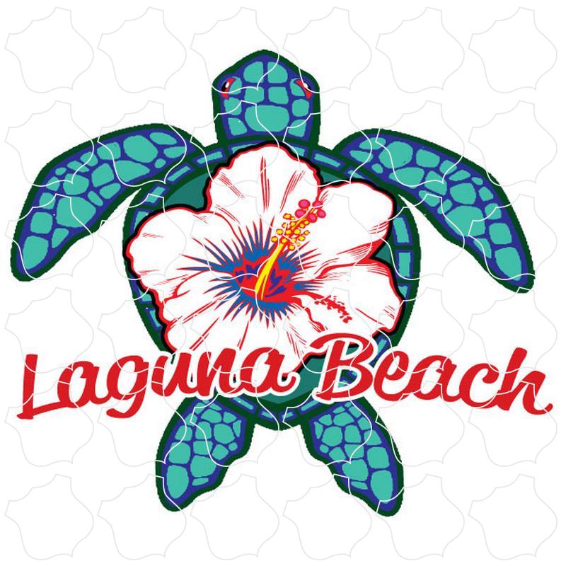 Laguna beach Blue Turtle With White Flower