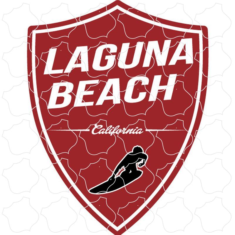 Laguna Beach Vertical Red Shield Laguna Beach Red Vertical Shield