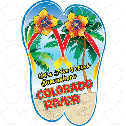 Colorado River Five Oclock Flip Flops