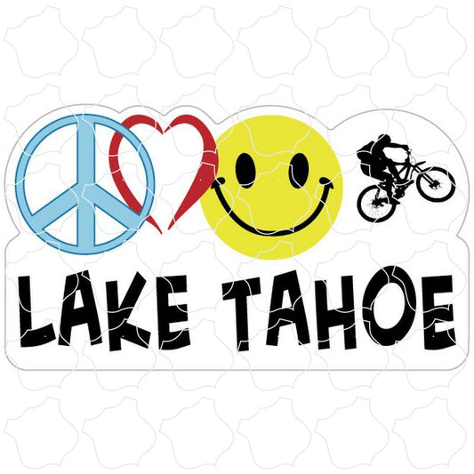 Lake Tahoe Peace Love Happy Bike