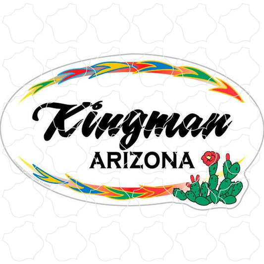 Cactus Arrow Graphic Oval Kingman, AZ Cactus Arrow Graphic Oval