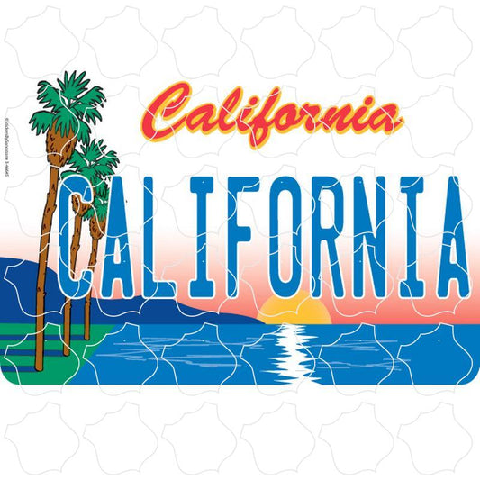 California Palms Sunset License Plate