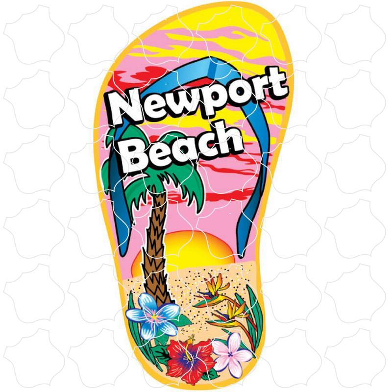 Single Palm & Sun Flip Flop Newport Beach, CA Single Palm & Sun Flip Flop