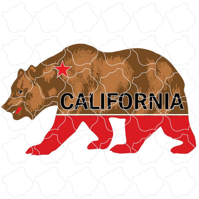 California Red Legged Flag Bear