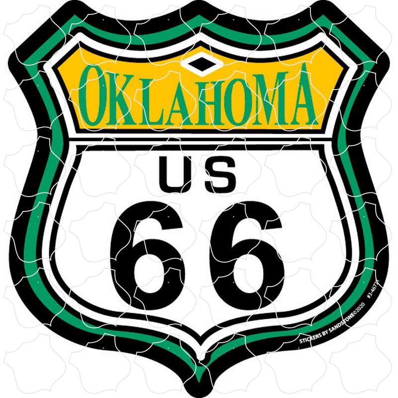 Oklahoma Route 66 Color Shield