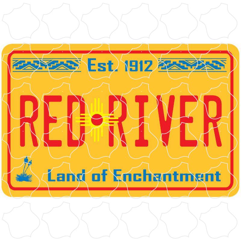 Red River, NM New Mexico Yellow License Plate