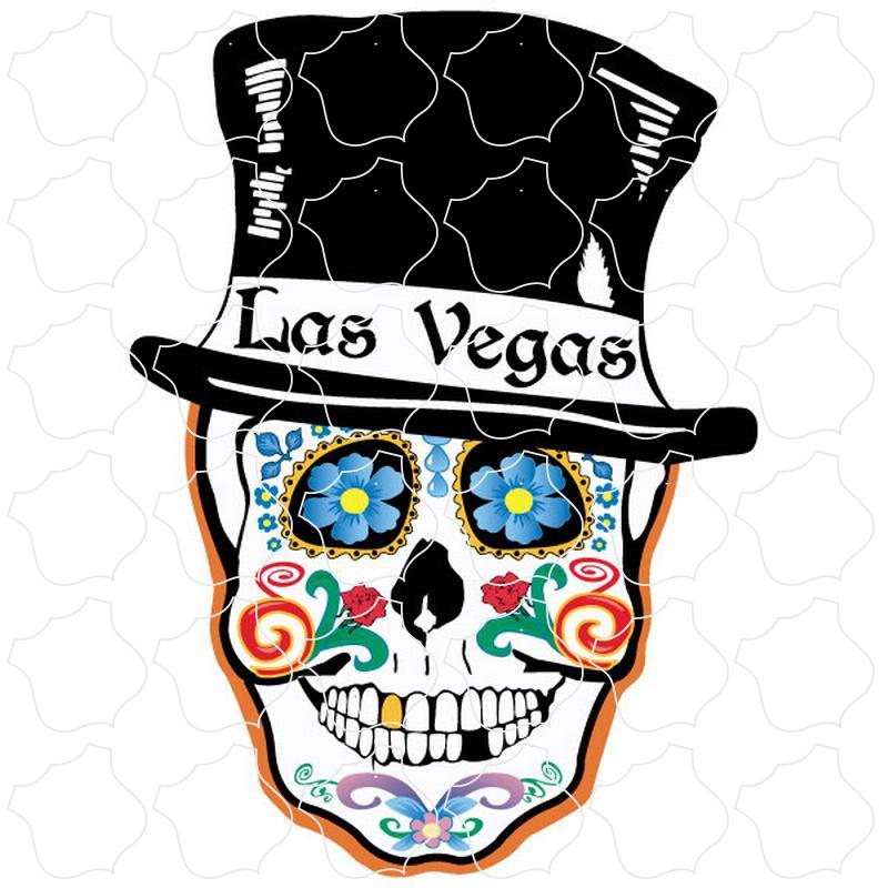 Las Vegas Top Hat Sugar Skull