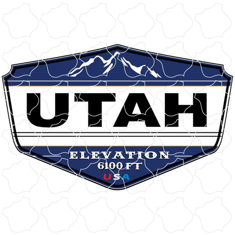 Utah Blue Mountain Elevation Shield