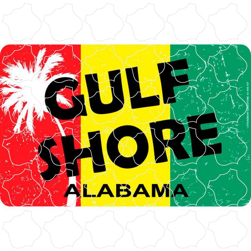 Gulf Shores, AL Palm Tree Rasta Flag