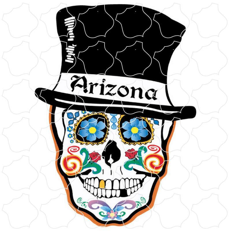 Arizona Top Hat Sugar Skull