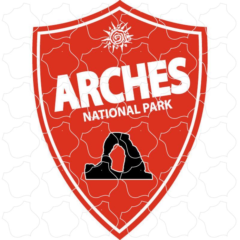Arches National Park, UT Red Arch Shield