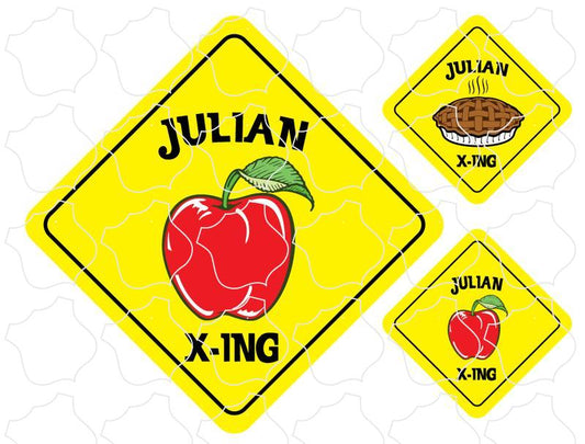 JULIAN GLEN CROSSING Julian Yellow Signs