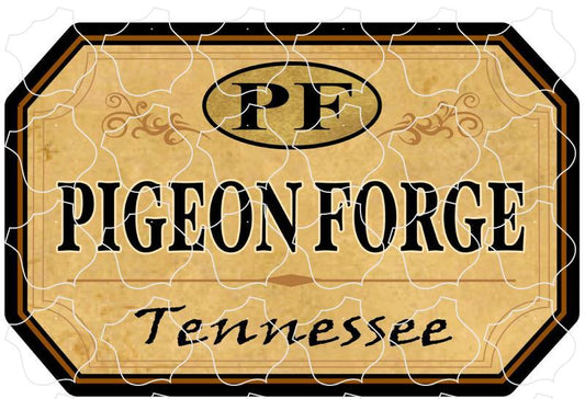 Pigeon Forge, Tennessee Brown Sign with Small Euro