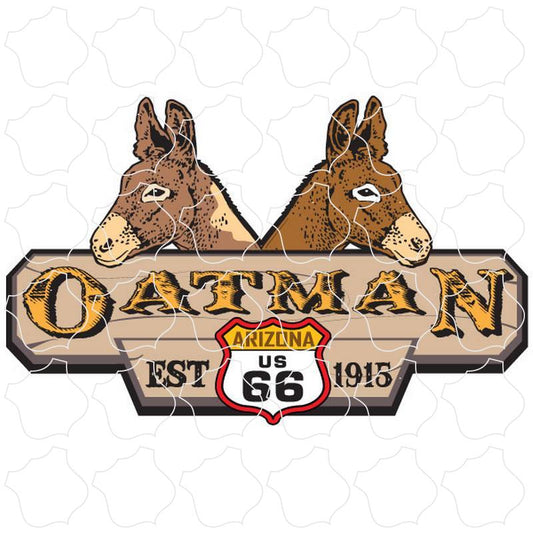 Oatman Two Donkeys Sign