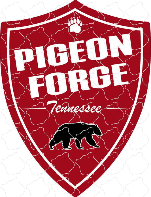 Pigeon Forge, Tennessee Red Vertical Shield