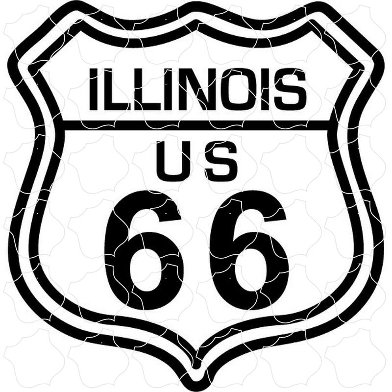 Illinois Black and White Shield