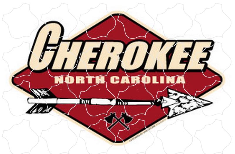 Cherokee, North Carolina Burgundy Diamond Arrow