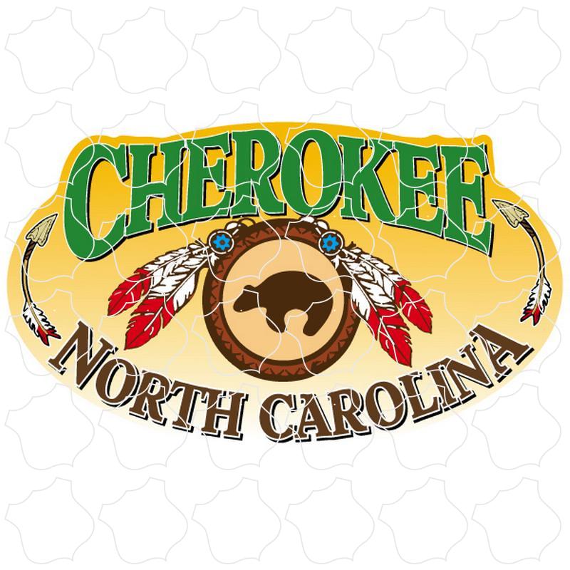 Cherokee, North Carolina Feathers & Bear Icon