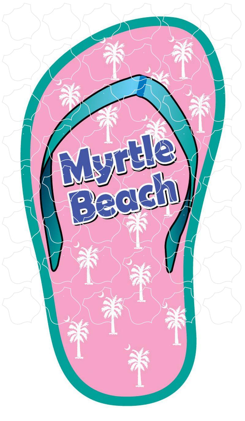 myrtle beach flip flop Myrtle Beach Flip Flop with Palmetto Print