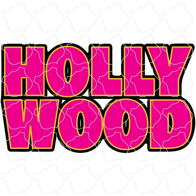 Hollywood, CA Hot Pink Block Letters