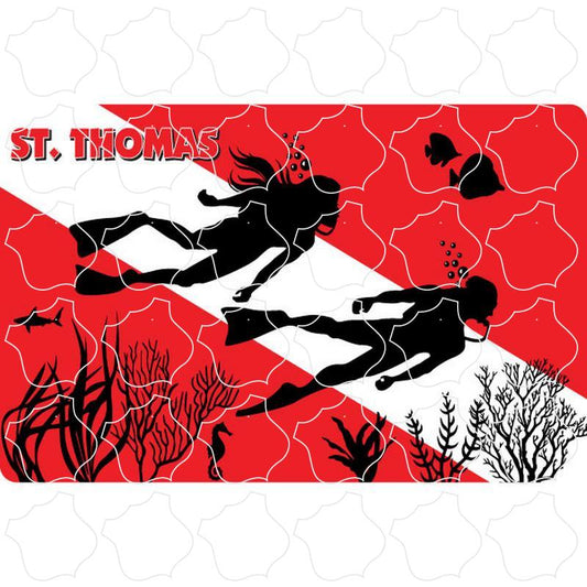 Divers Diving Flag St. Thomas Divers Diving Flag