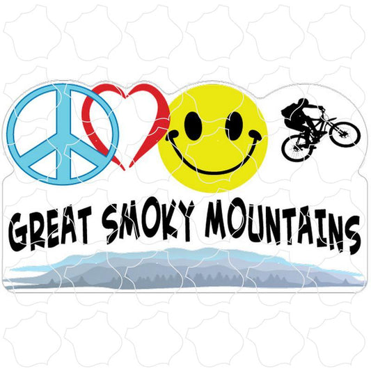 Great Smoky Mountains Peace Love Happy Mtn Bike