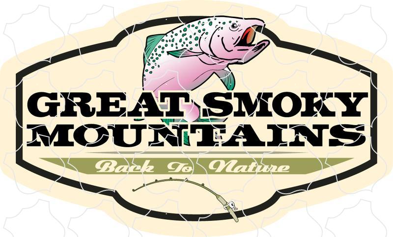 Great Smoky Mountains Plaque with Salmon