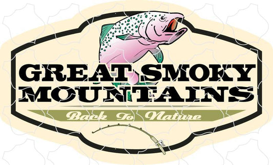 Great Smoky Mountains Plaque with Salmon