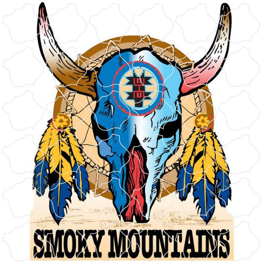 Great Smoky Mountains Skull Dream Catcher