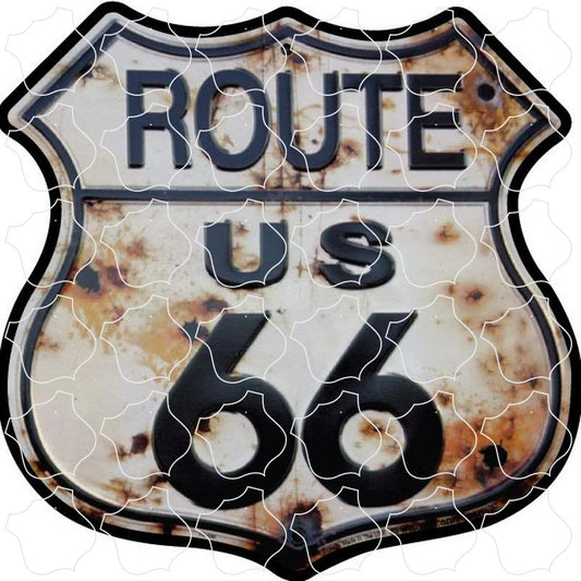 Route 66 Rusty Shield