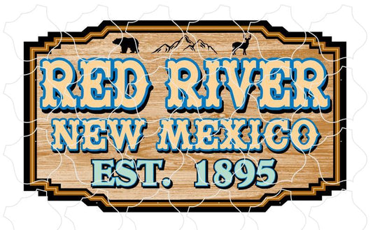 Red River, New Mexico Wood Sign Est 1895