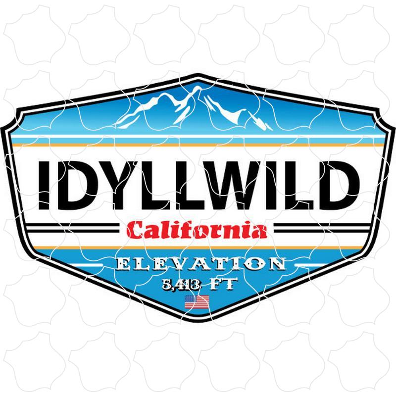 Idyllwild, CA Blue Mountain Elevation Shield