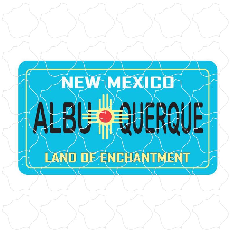 New Mexico Blue License Plate .