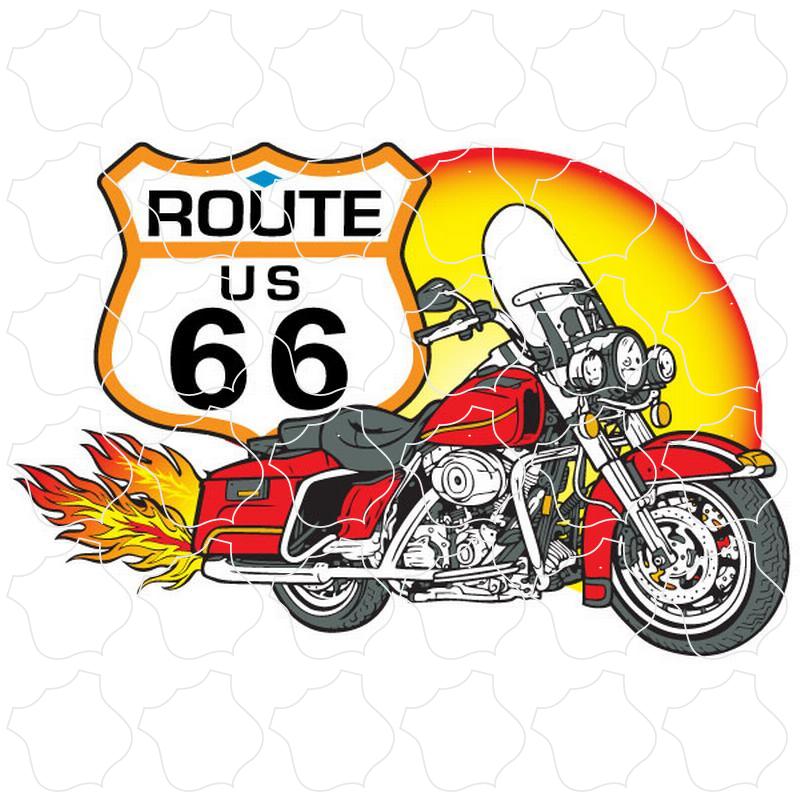Route 66 Motorcycle Sun
