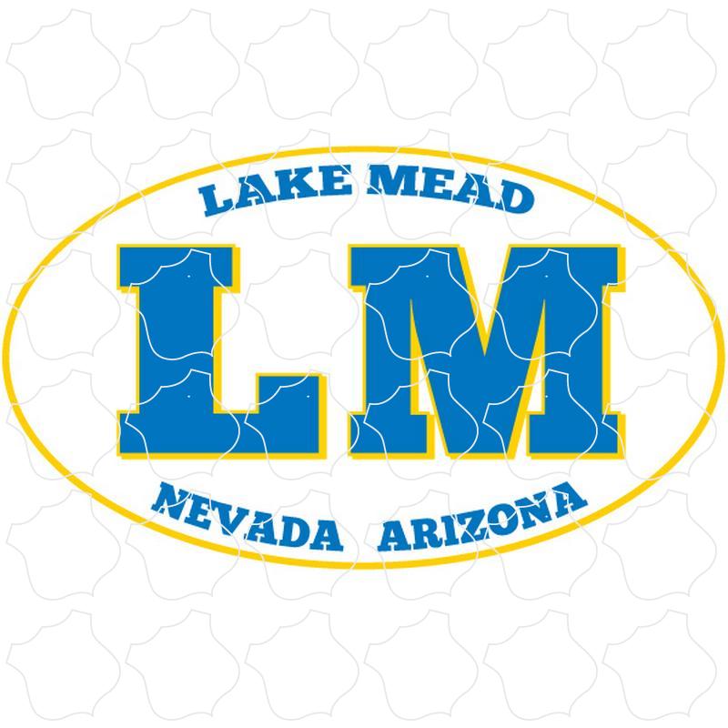 Lake Mead LM Blue Gold Euro Oval