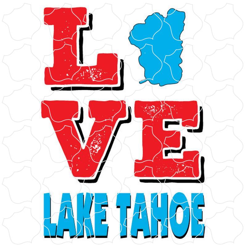 Lake Tahoe Love State Shape