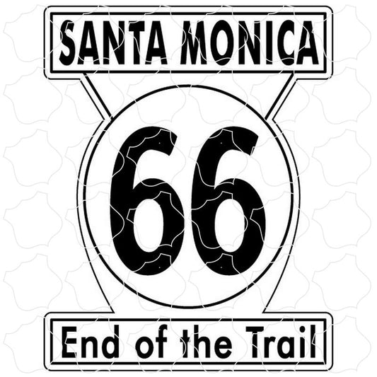 Santa Monica End Of Trail Sign