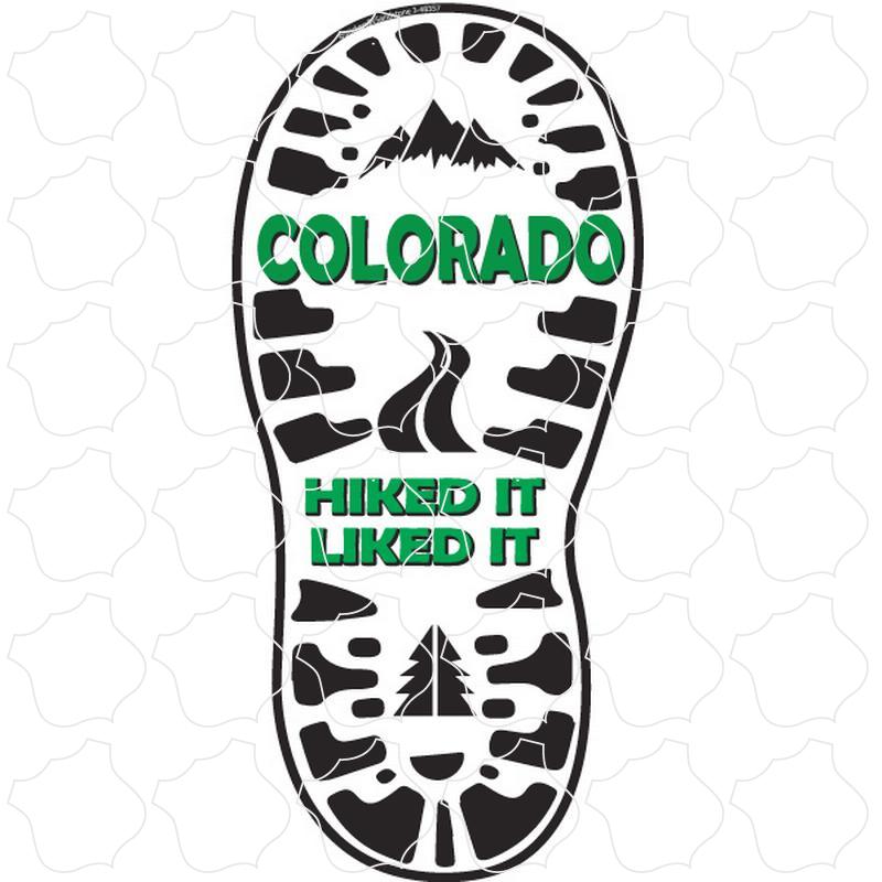 Liked It Boot Print Colorado Hiked It Liked It Boot Print