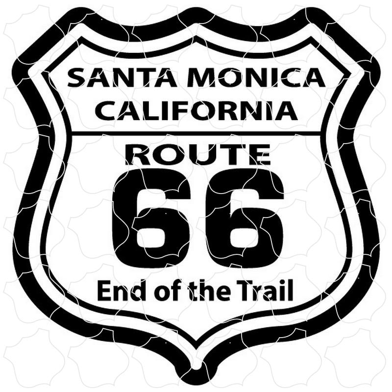 Santa Monica California End of the Trail Shield