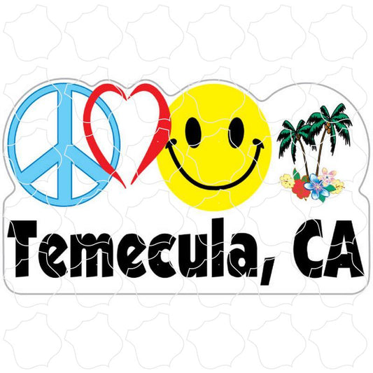 Temecula, CA Peace Heart Happy Palms