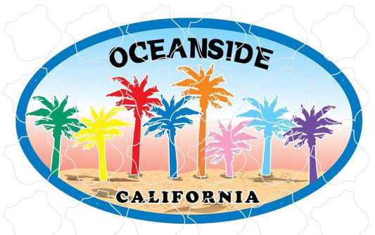 Oceanside CA Colorful Palms Oceanside, Ca Colored Palms Beach Background