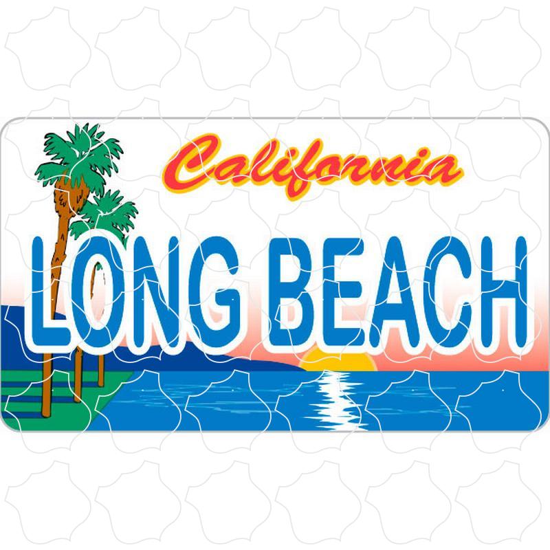 Palms Sunset License Plate Long Beach, CA Palms Sunset License Plate