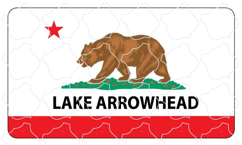 LAKE ARROWHEAD CA Flag Lake Arrowhead on California Flag