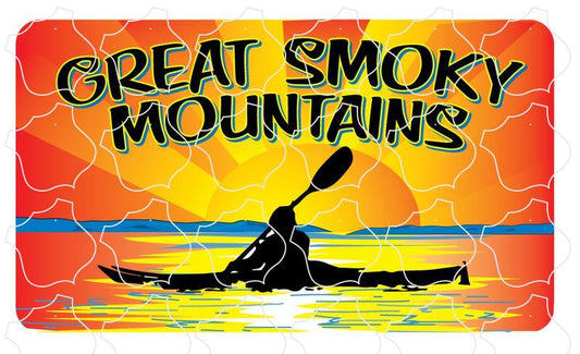 Great Smoky Mountains Kayaker Sunset MSS88