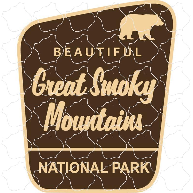 Great Smoky Mountains Brown Angled Park Sign