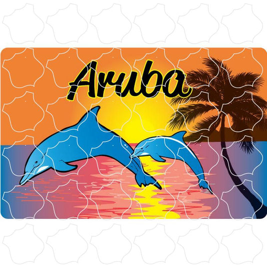 Aruba Dolphin Sunset