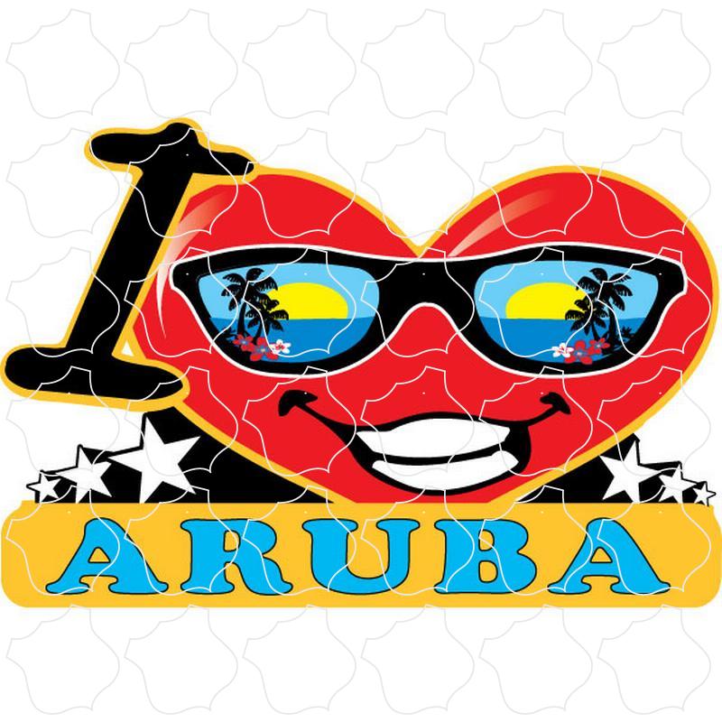 Aruba Happy Face Heart